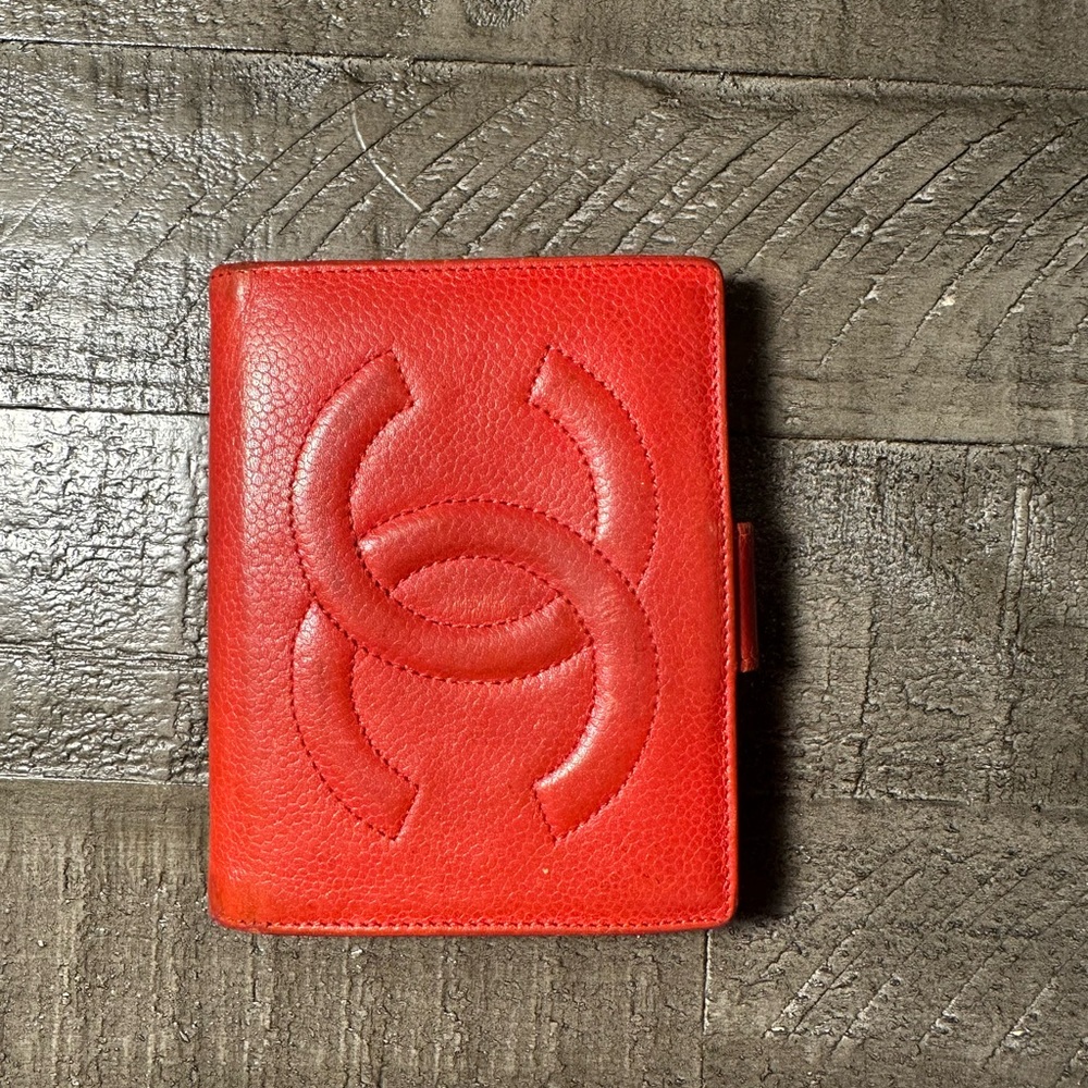 Chanel Leather Wallet with double C